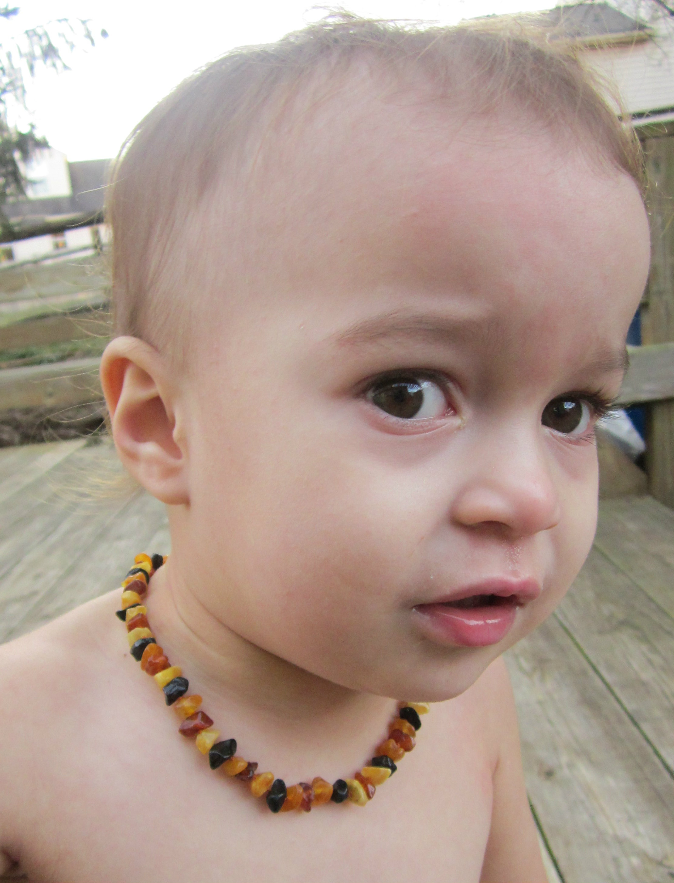beaded teething necklace